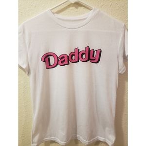 White shirt with Daddy lettering